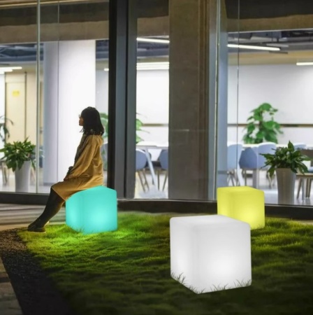 Светильник Куб 80 питание от сети 220В, RGB