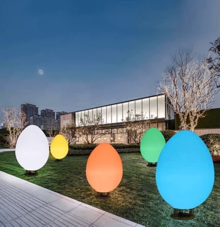 Светильник Яйцо 87х140 питание от АКБ, RGB